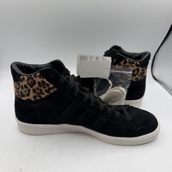 Adidas AO Hook Shot II Shoes Mens Sz 11 Black/Leopard Print Sneakers G96317